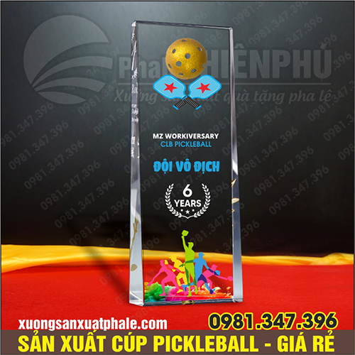 Cúp pickleball gắn bóng mini