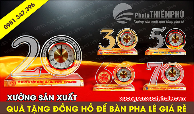 quà tặng đồng hồ bộ số pha lê