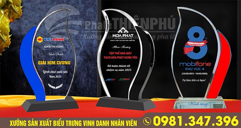 biểu trưng vinh danh nhân viên cuối năm