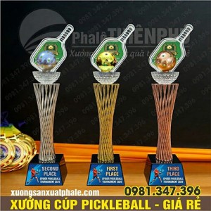 Bộ Cúp Pickleball Thân Kim Loại Gắn Vợt