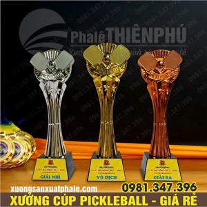 Cúp pickleball composite gắn 2 vợt
